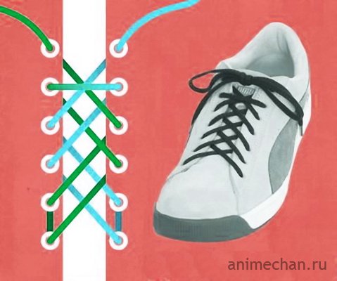 Шнуруем кроссовки по-японски