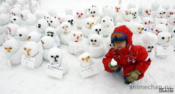 Снежные фестивали на японском острове Хоккайдо