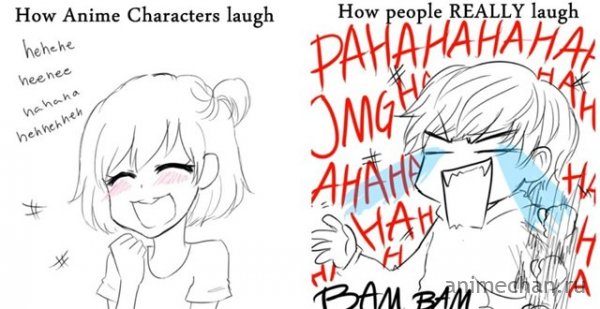 Как смеются аниме-персонажи и реальные люди