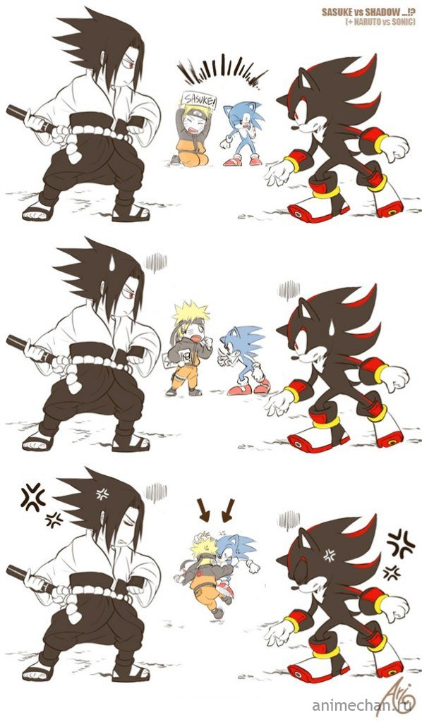 Sasuke VS Shadow? Naruto VS Sonic?!
