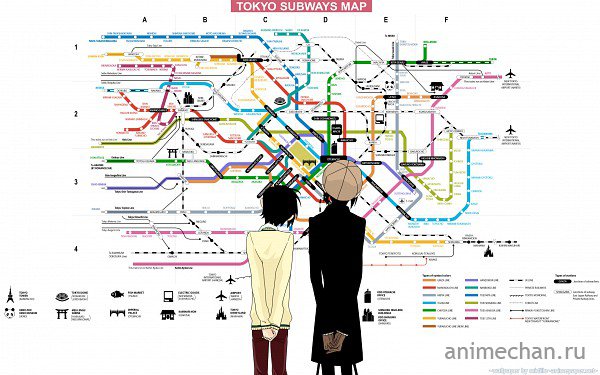 Схема в метро Токио