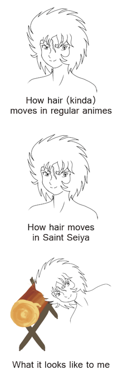 Волосы в Saint Seiya