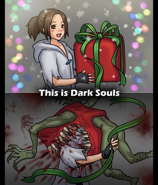 Новогодний подарок в стиле Dark Souls