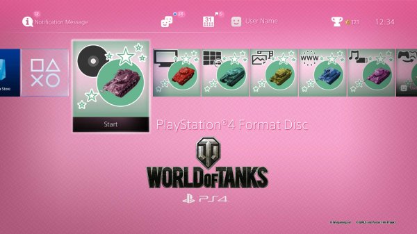Недавно на PS4 бесплатная розовая тема под "Girls und Panzer" появилась