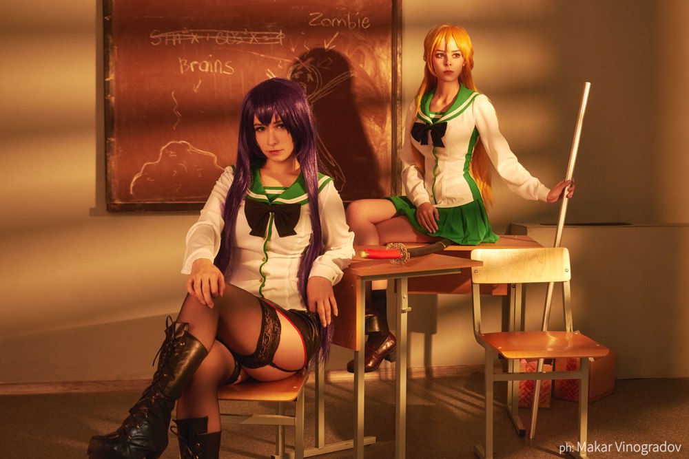 Highschool of the Dead - Rei and Saeko cosplay