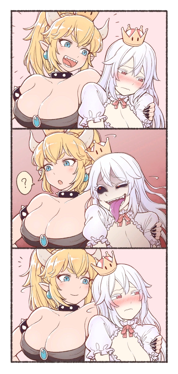 Bowsette and princess king Boo