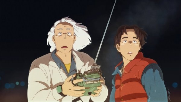 Back to the future in anime style