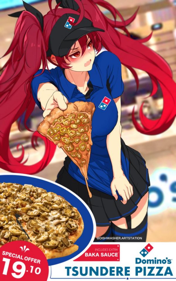 Tsundere pizza