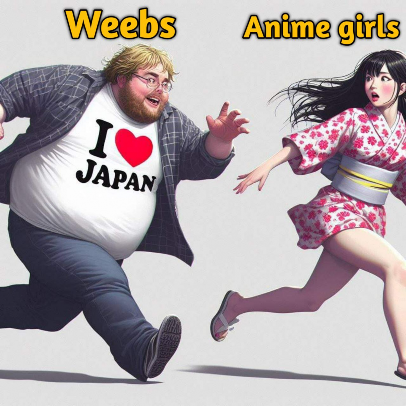 Running after anime girl !