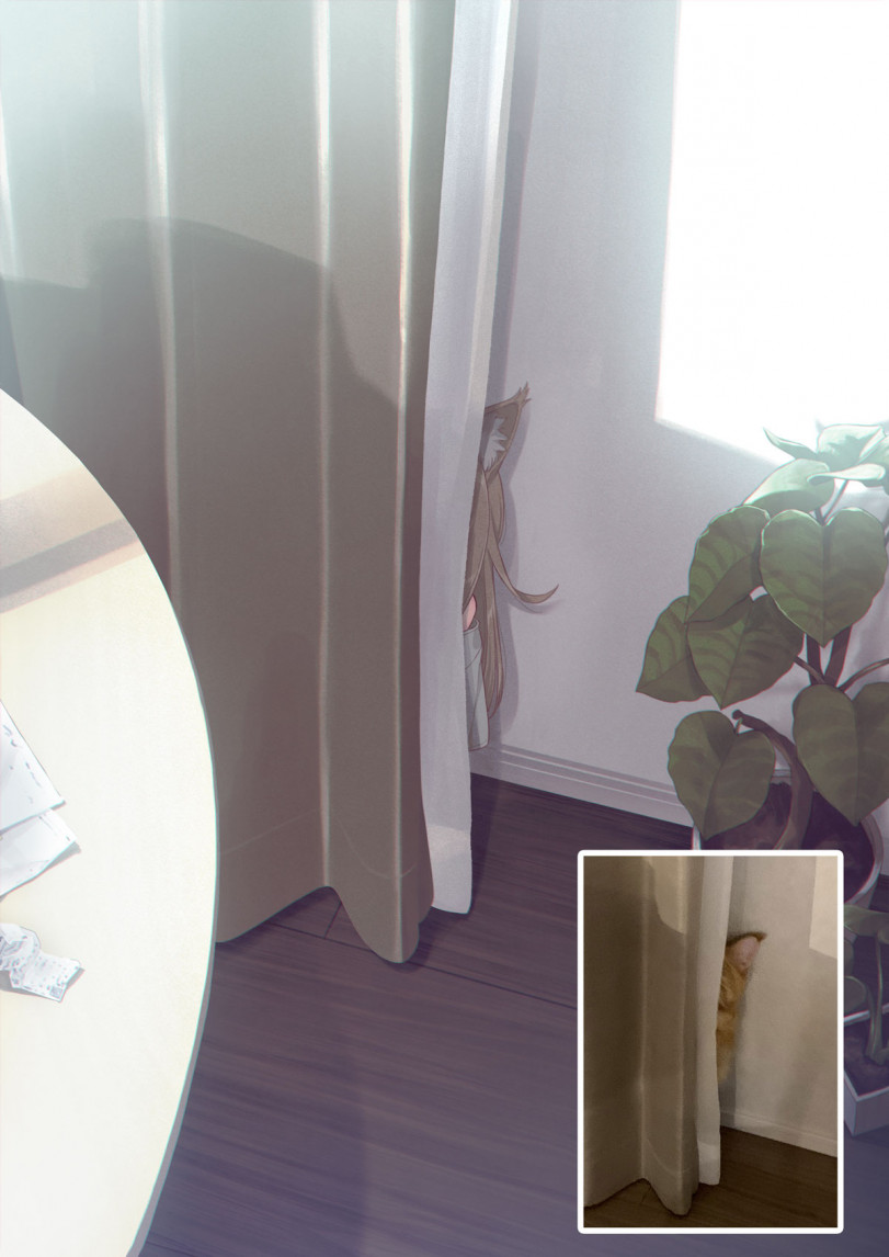 Кинако в засаде.