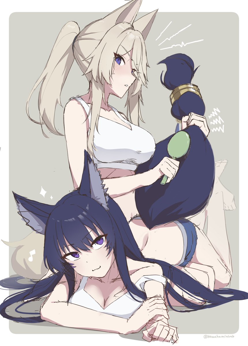 Расчёсывая роскошный хвост