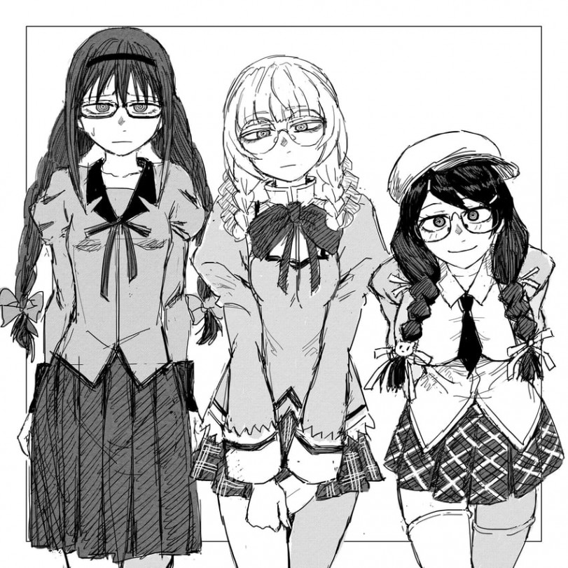 Очки и косички