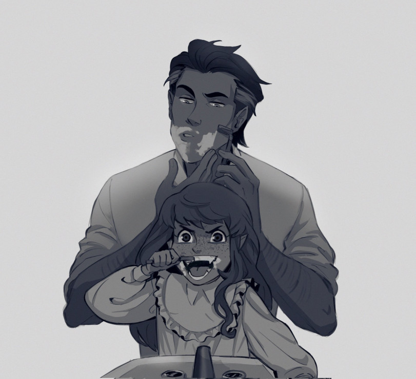 Вампир и его дочка.