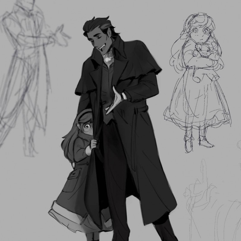 Вампир и его дочка.