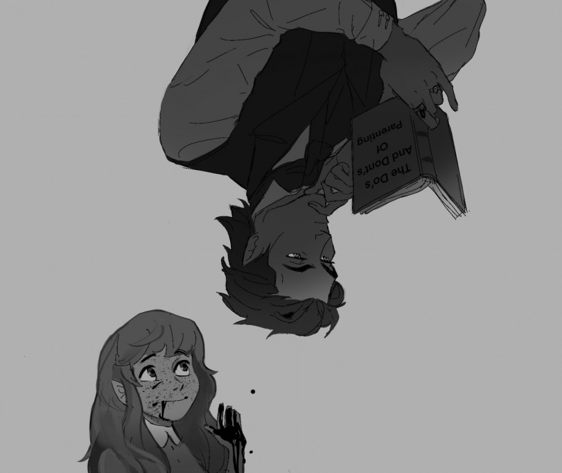 Вампир и его дочка.