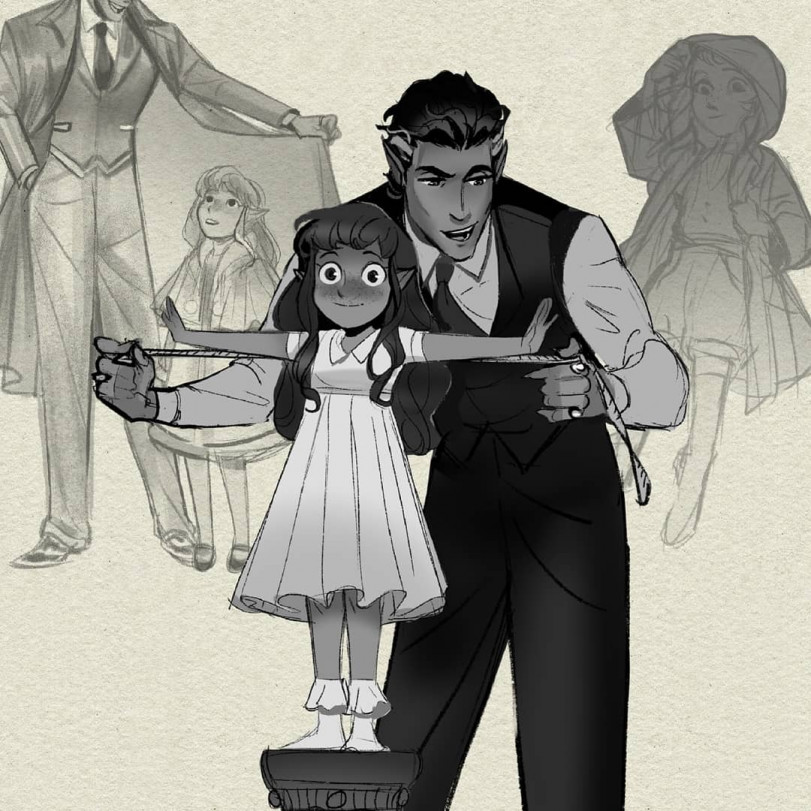 Вампир и его дочка.