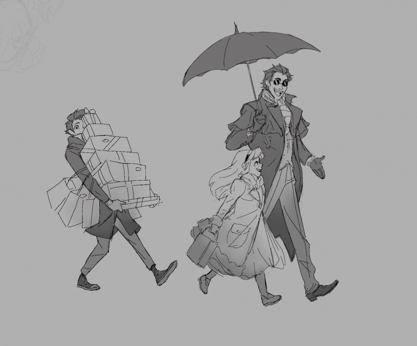 Вампир и его дочка.